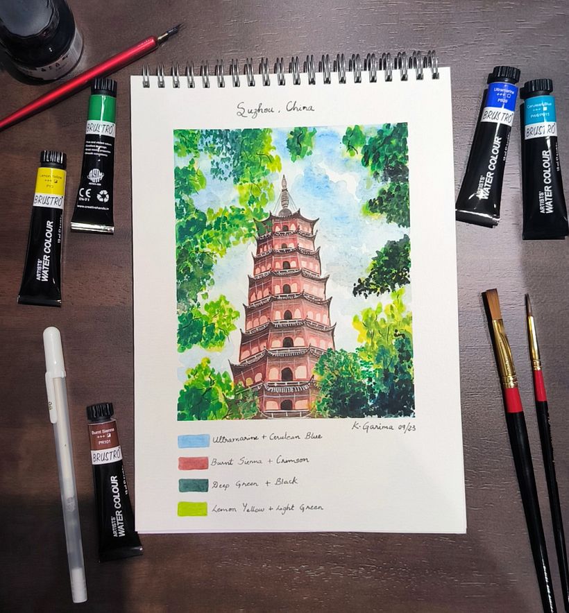 My project for course: Watercolor Travel Journal 2