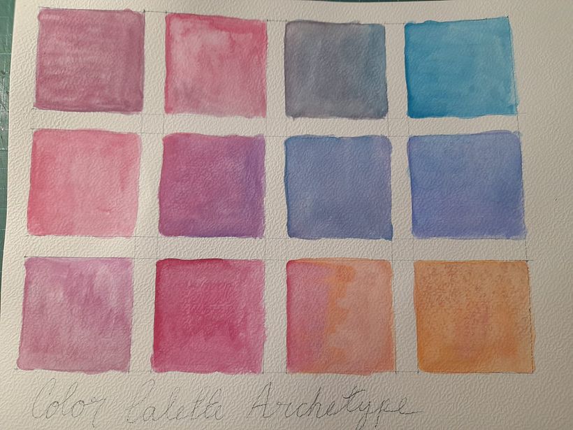 Collor palette archetype, summer (mainly) and fall.