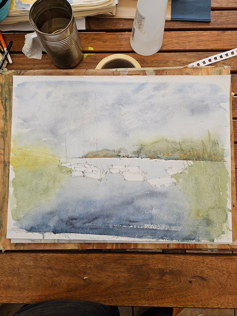 My project for course: Watercolor Techniques for Painting Seascapes 1
