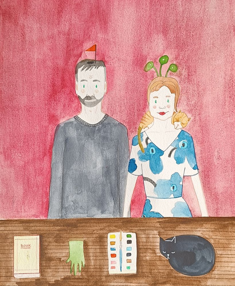 My project for course: Playful Illustration with Watercolor & Colored Pencils 3