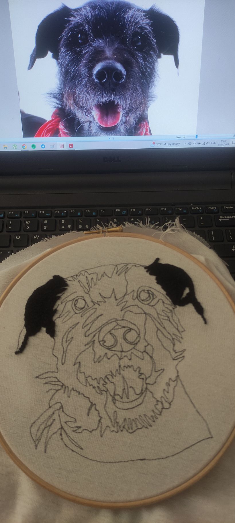 My project for course: Embroidered Portraits with Punch Needle 4