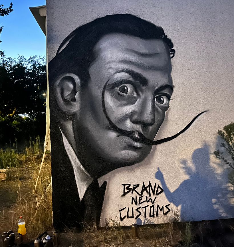 Dalì spraypaint portrait 3