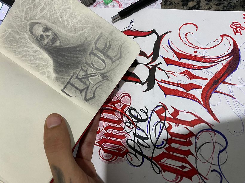 Meu projeto do curso: Lettering para tatuagem 3
