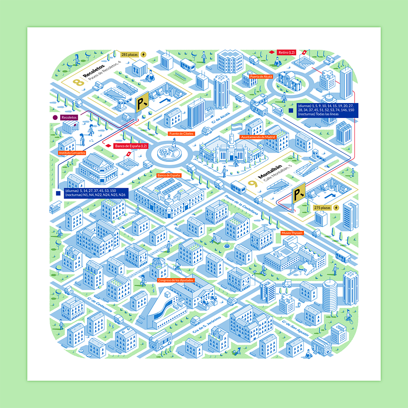 Parkings - EMT Madrid | Infografía 18