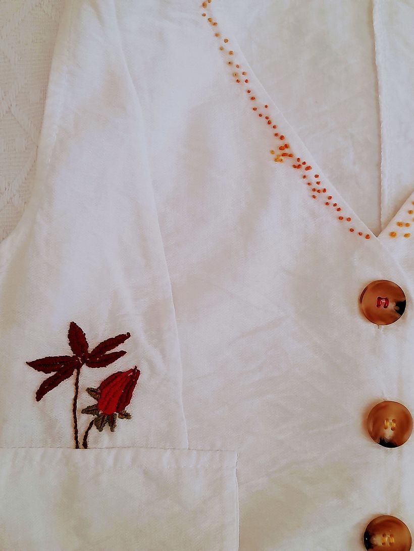 Il mio progetto del corso: Ricamo di pattern botanici per vestiti 3