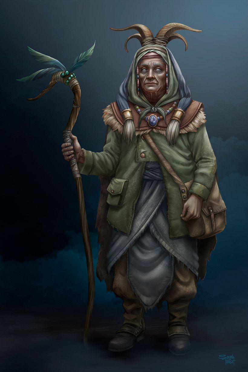 Concept art para diseño de personaje Hechicera  1