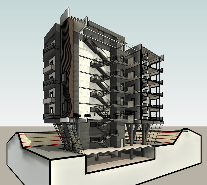 Mi proyecto del curso: Modelado de edificios paramétricos con Revit 3
