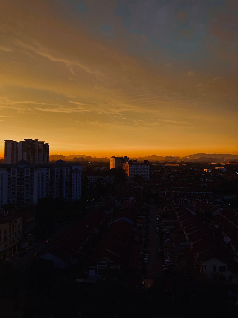 Yellow horizon afar