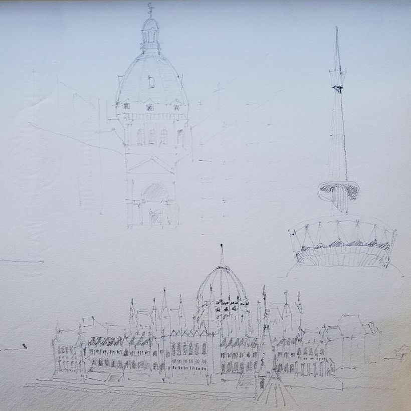 Ink and watercolor sketches 13