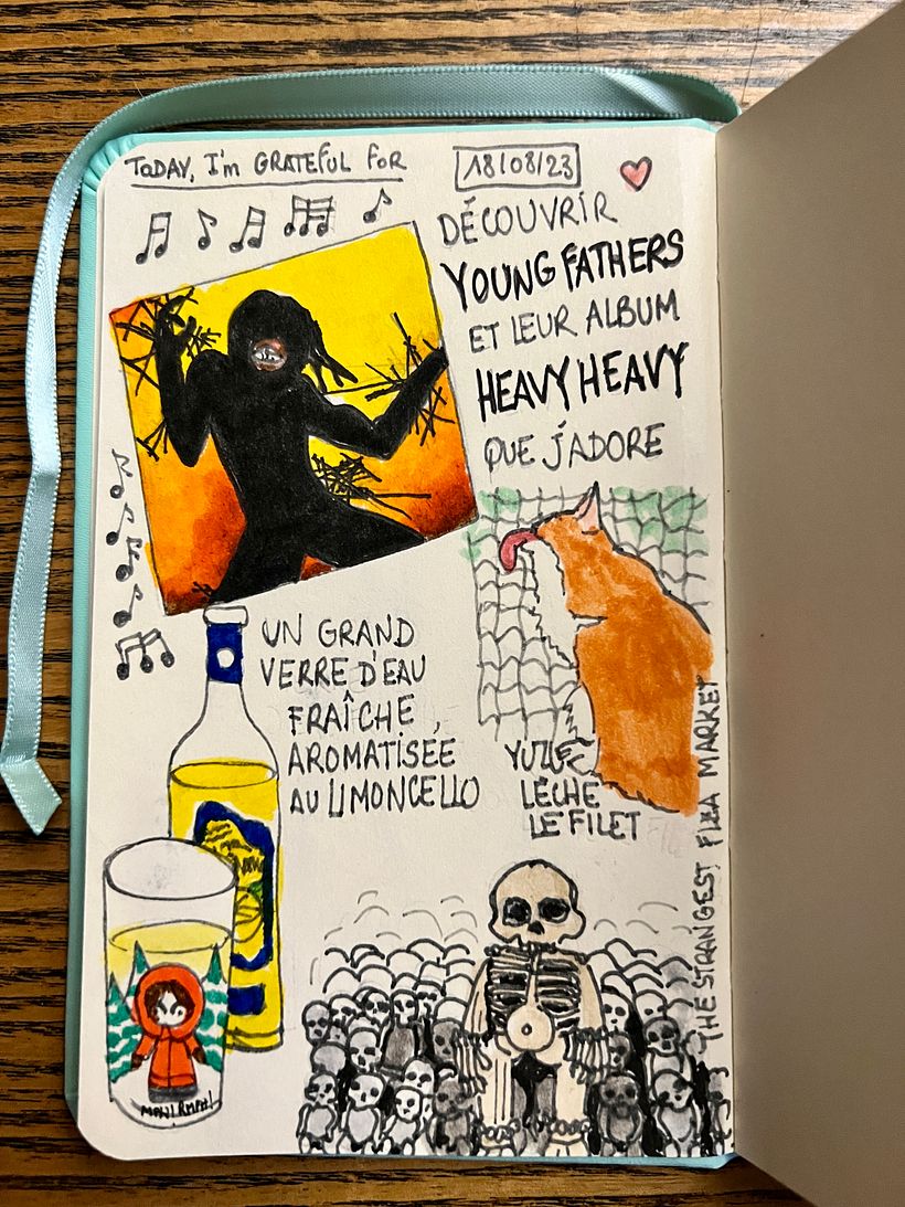 I dicovered the band Young Fathers and their album "Heavy, Heavy", drank Limoncello water, Yuzu licked the net