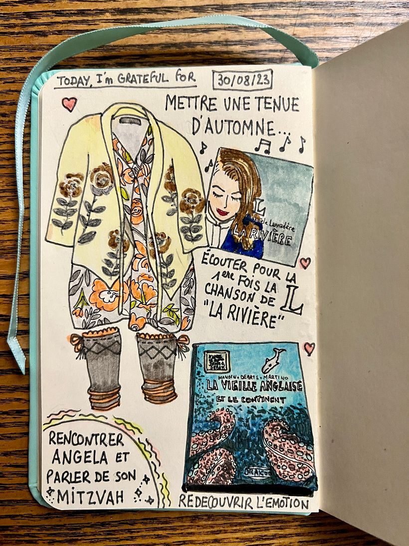 It felt like autumn and lovely, I listened to a new song, read a comic based on a friend's book, met Angela about her cat
