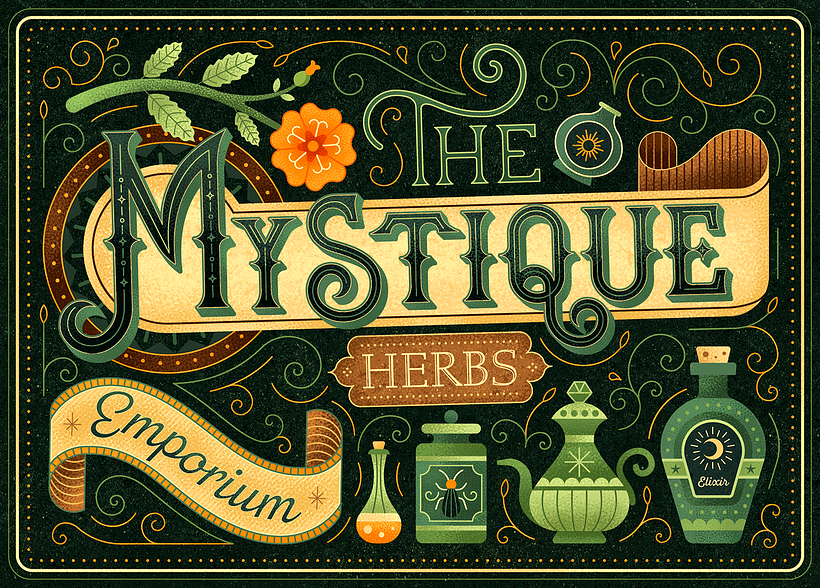 Il mio progetto del corso: Creazione di lettering in stile vittoriano - Diseño gráfico