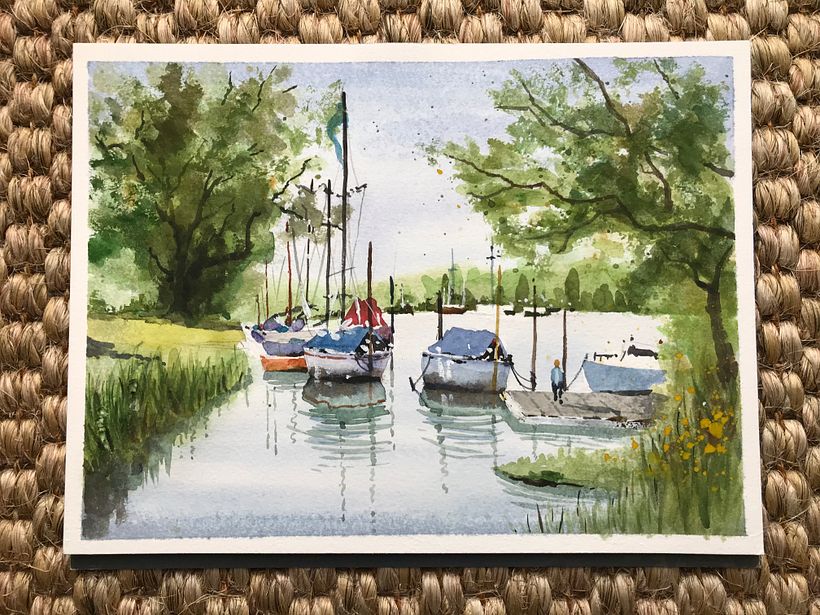 My project for course: Watercolor Techniques for Painting Seascapes 2