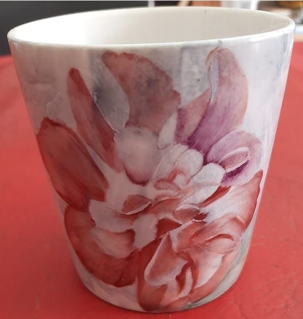 Transparencia Acuarelada con Pigmentos y Mediums para pintar sobre porcelana