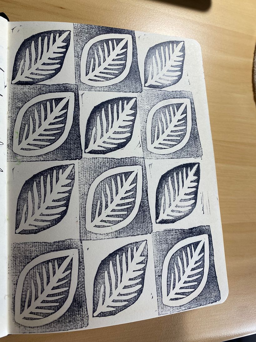 Meu projeto do curso: Sketchbook com carimbos feitos à mão 1