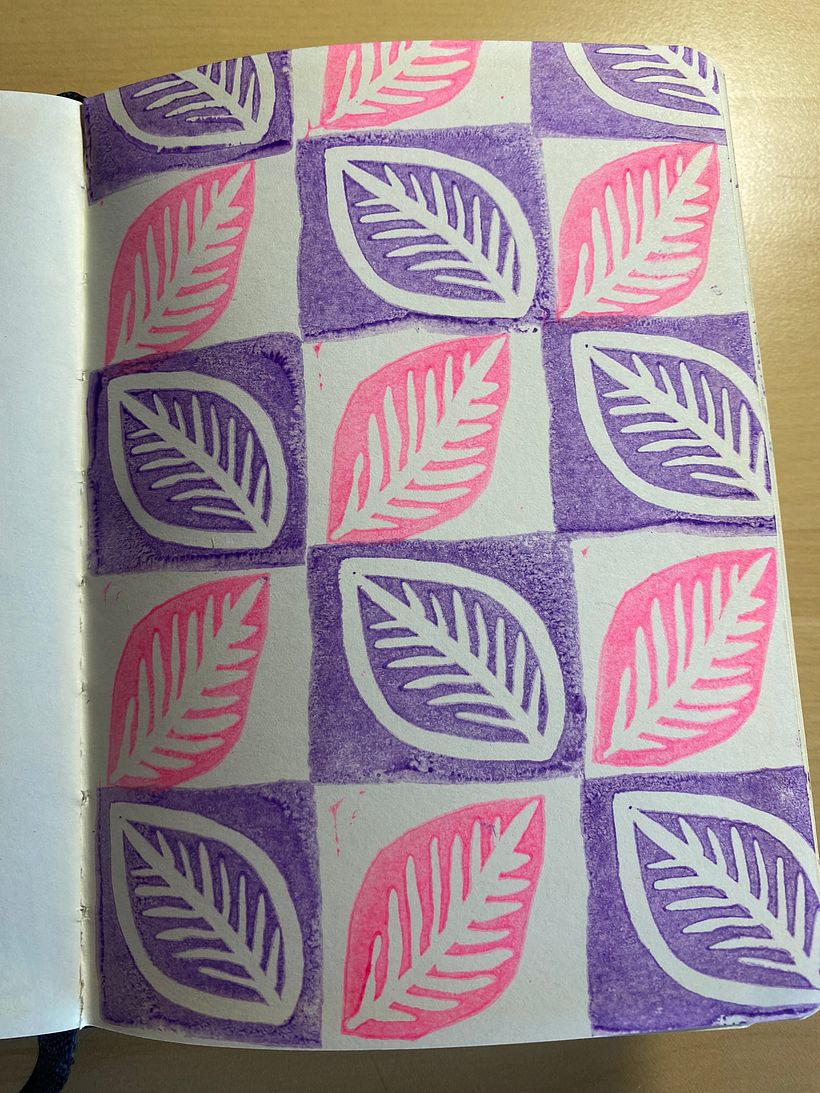 Meu projeto do curso: Sketchbook com carimbos feitos à mão 4