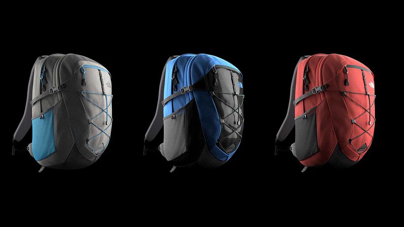 Renders de mochilas para North Face Global.  1