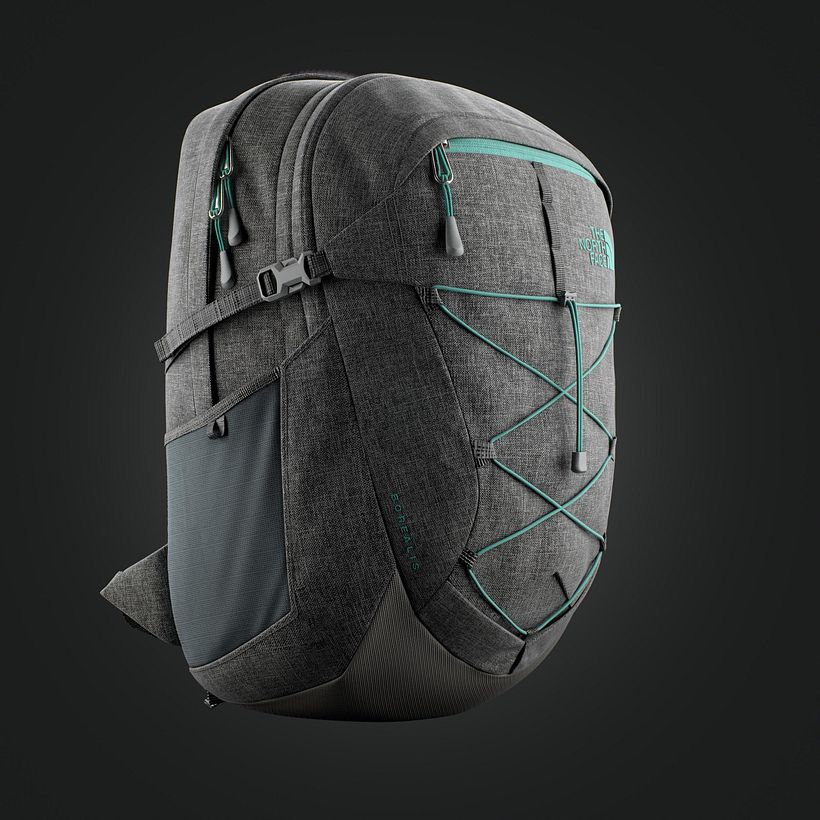 Renders de mochilas para North Face Global.  8