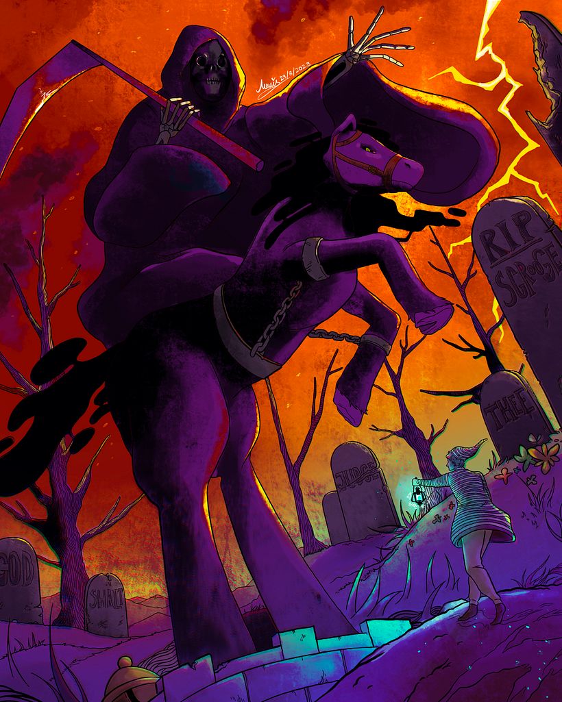 Atmospheric Procreate Painting Project: The Requiem Yet to Come 1