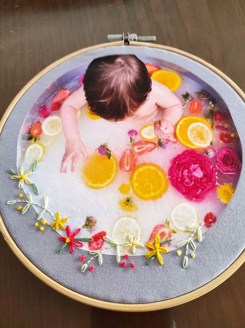 Mi proyecto del curso: Bordado avanzado sobre transfer fotográfico a color 3