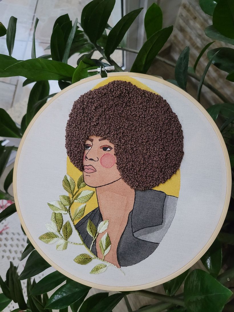 Meu projeto do curso: Criação de retratos bordados com aquarela 3