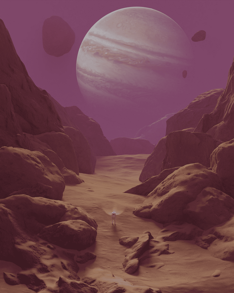 The project straight out of blender render