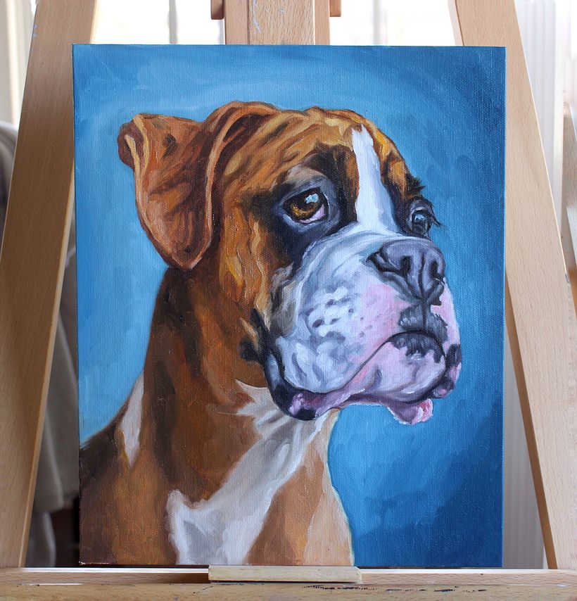 My project for course: Realistic Pet Portraits with Oil Painting 2