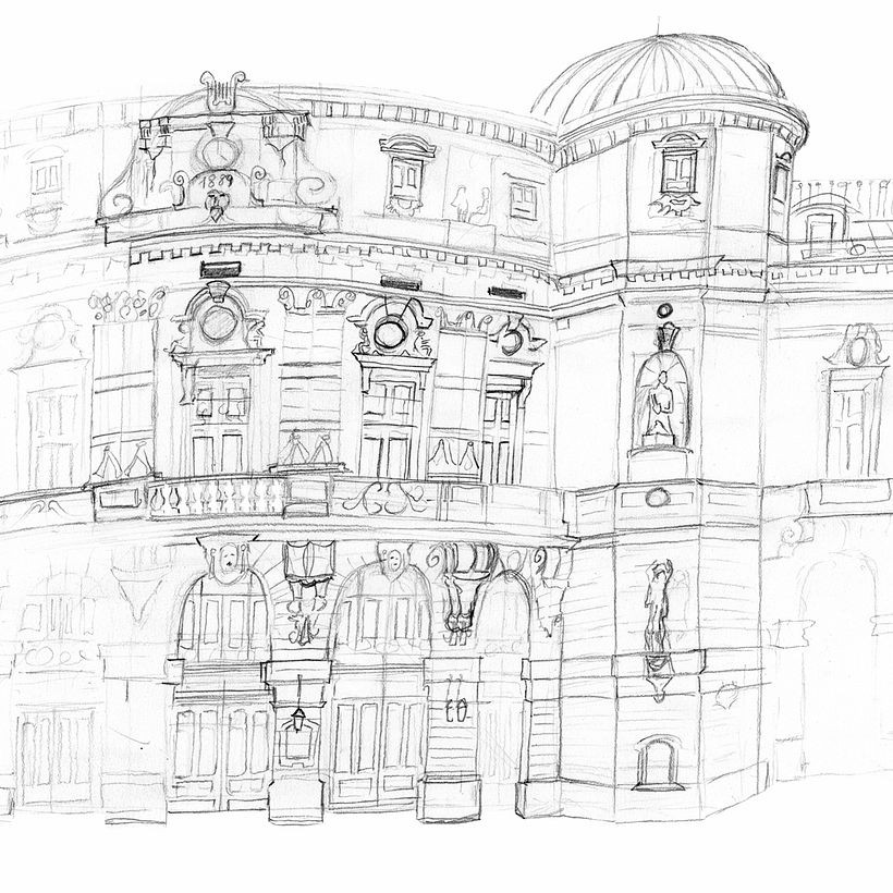 Mein Abschlussprojekt für den Kurs: Architektonische Illustration: Erfasse den Charakter der Stadt 7