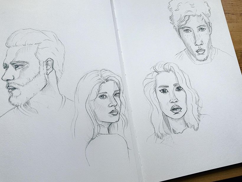 Mon projet du cours : Carnet de portraits : explorez le visage humain 1