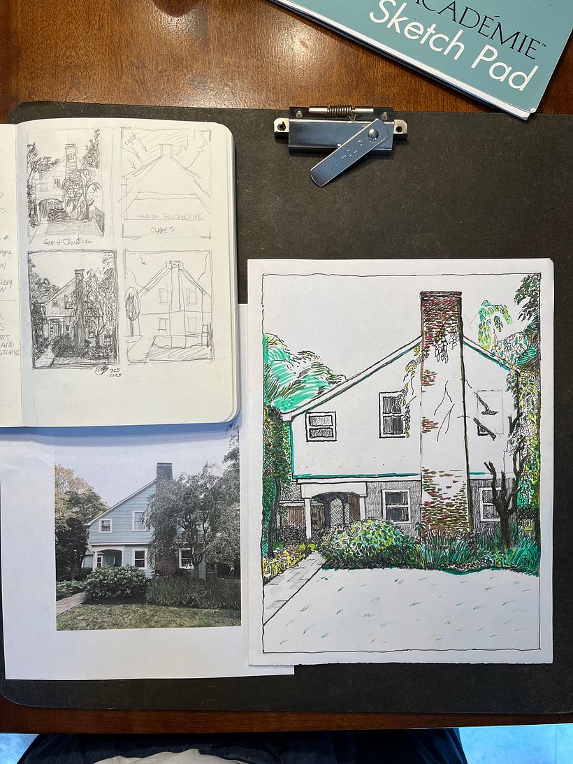 Move toward a larger completed work in color