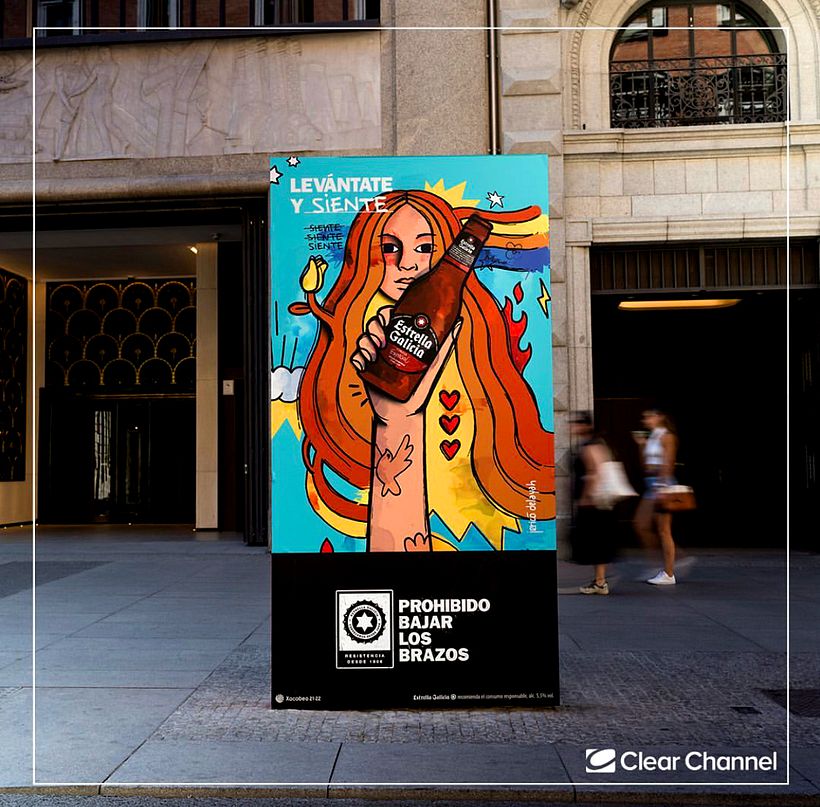 Ilustración "PROHIBIDO BAJAR LOS BRAZOS" de Estrella Galicia 5