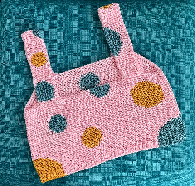 Costas top em intarsia