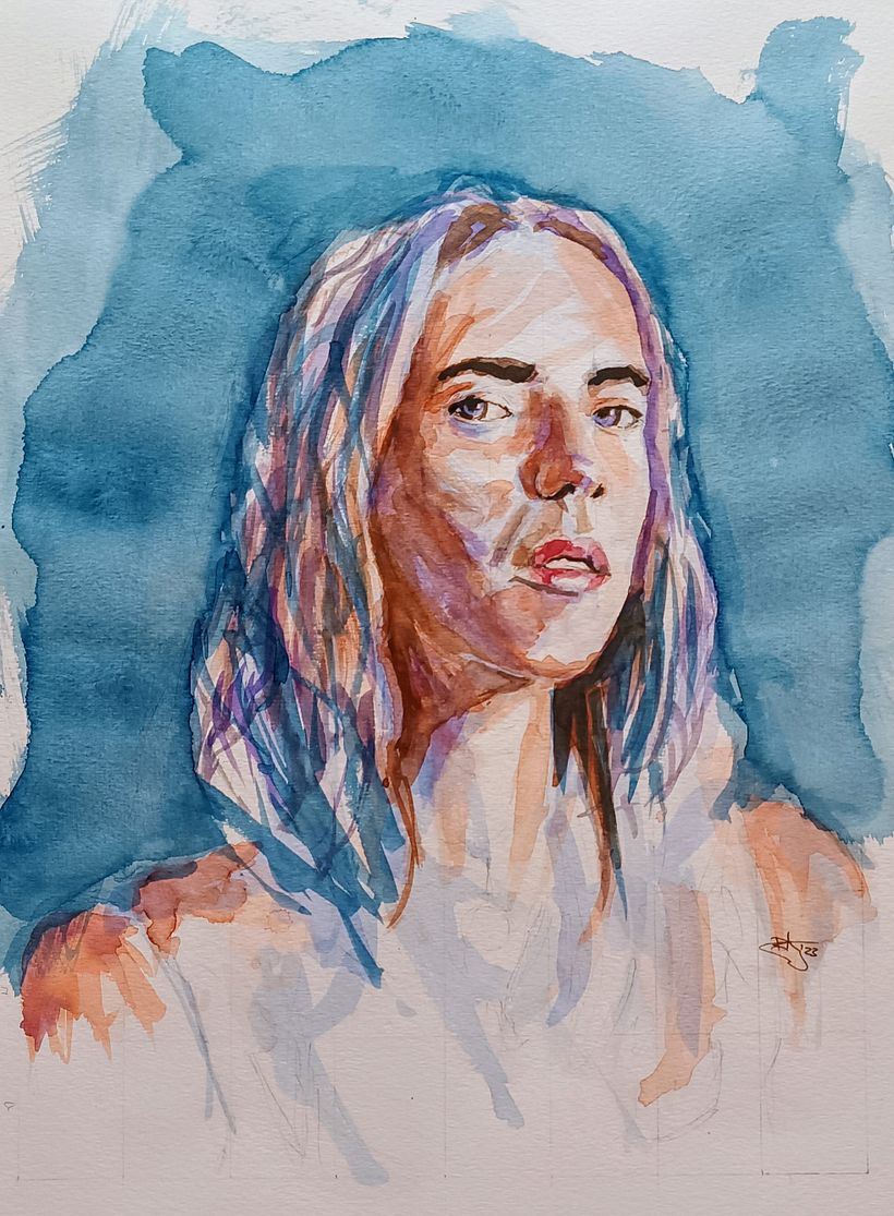Mi Proyecto del curso: Retrato artístico en acuarela 2