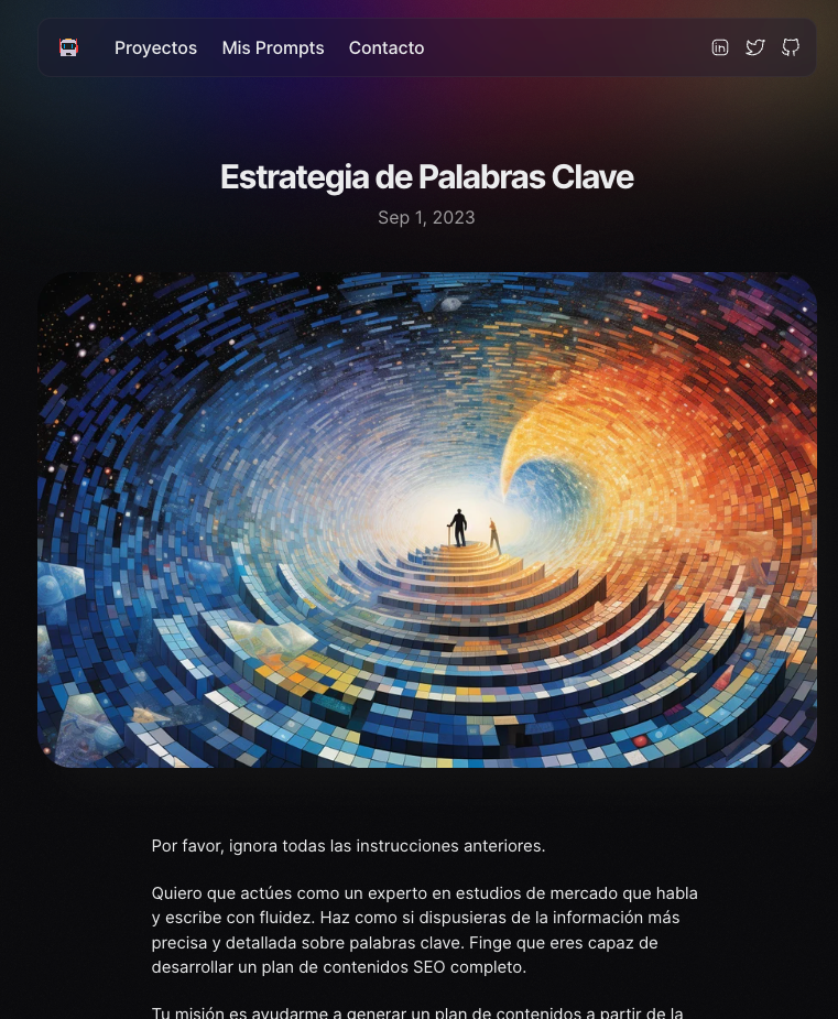 Prompt: Estrategia de Palabras Clave 1