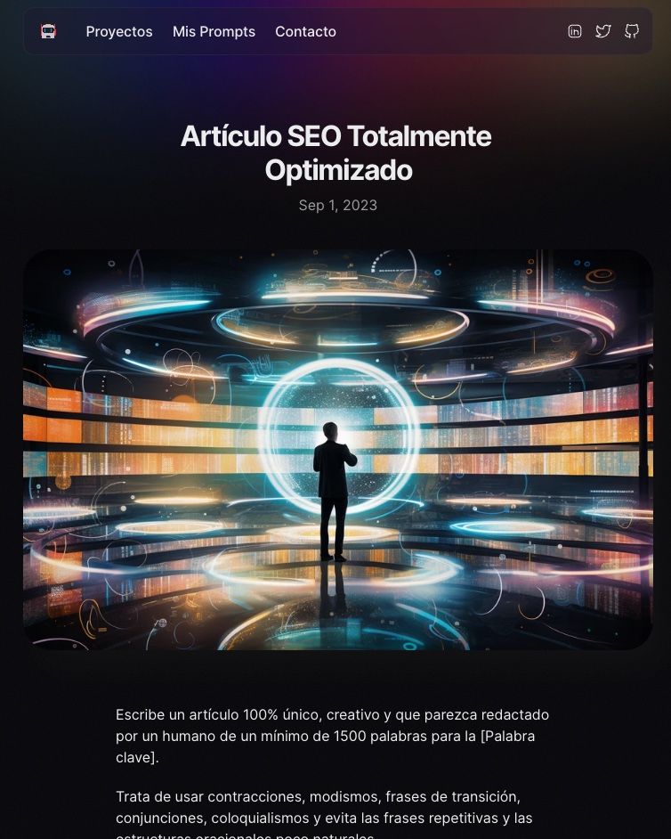 Prompt: Artículo SEO Totalmente Optimizado 1