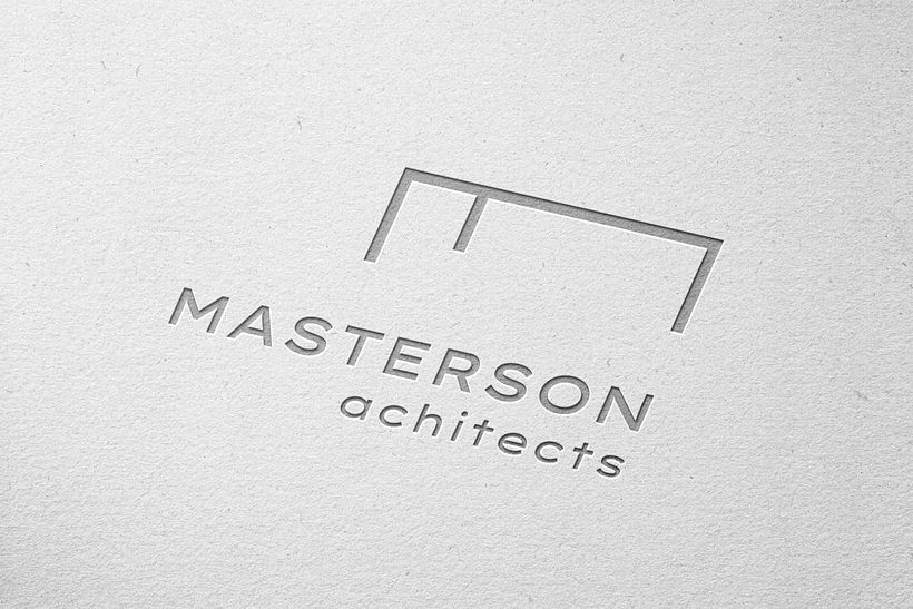 Logo engraved in concrete