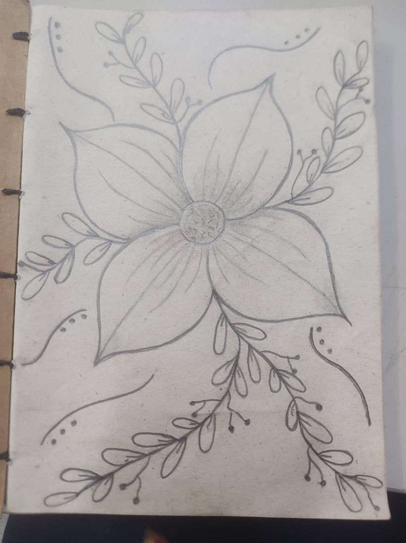 Desenho de flores a lápis 8