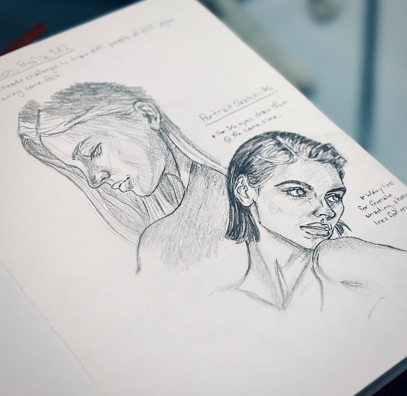 My project for course: Portrait Sketchbooking: Explore the Human Face 3