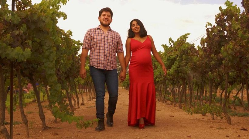 Diseño y confección de vestido para mi sesión de maternidad 3