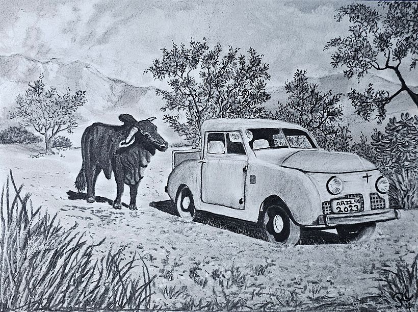 9X12 CHARCOAL PENCIL BRISTOL VELLUM