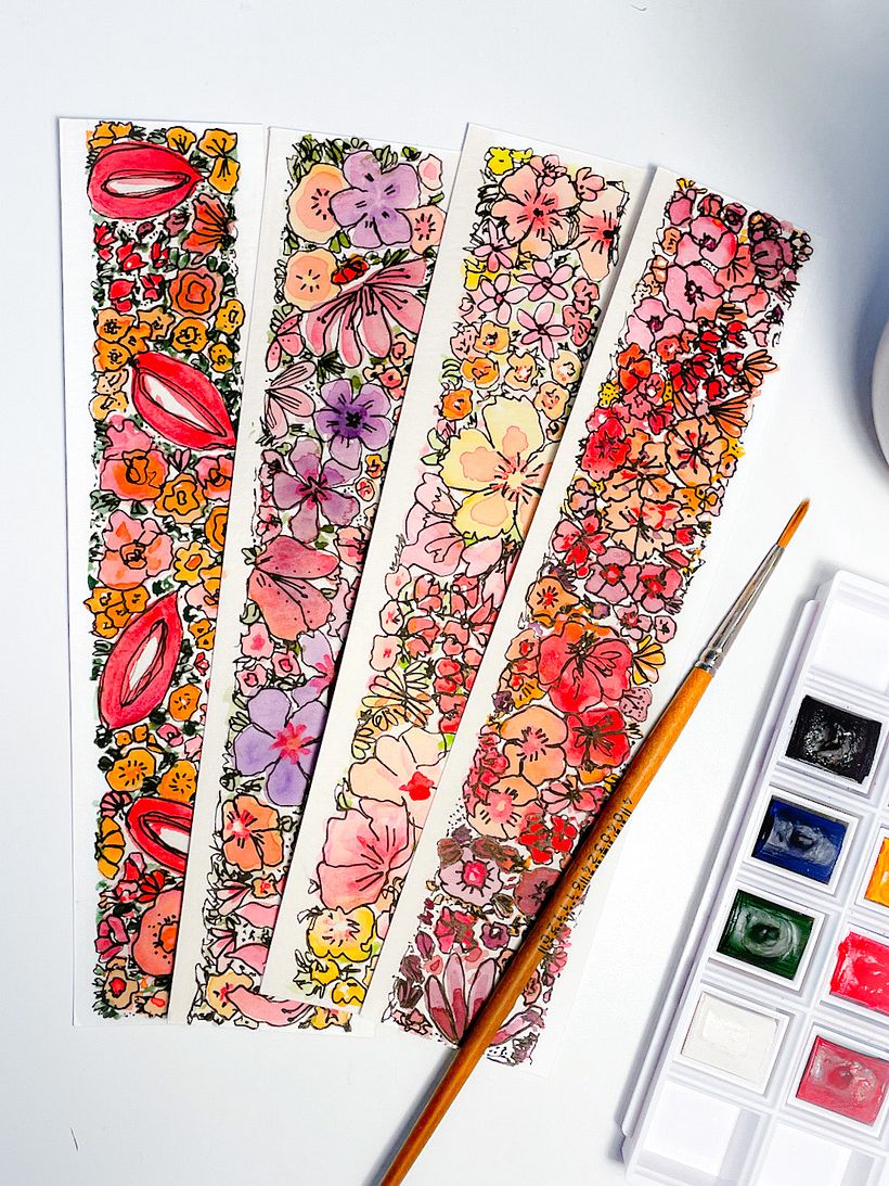 My project for course: Vibrant Floral Patterns with Watercolors 1