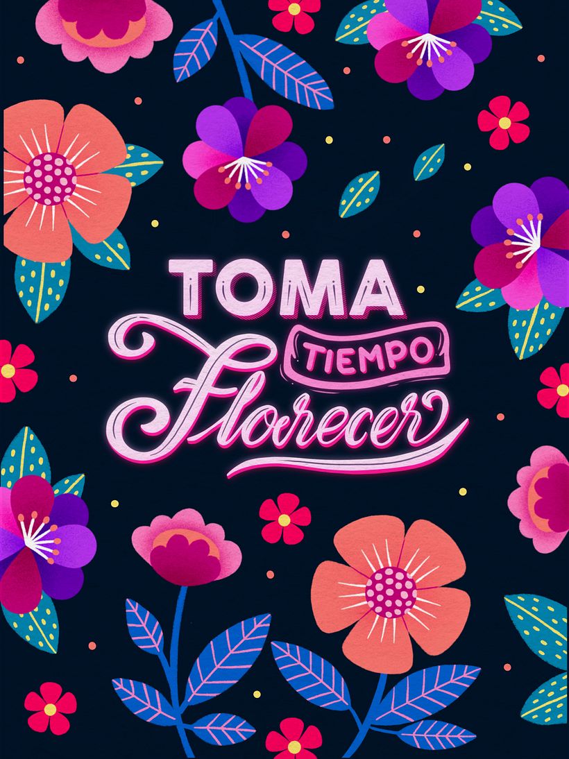 Lettering + ilustración digital en Procreate - @sofiadenuez.art