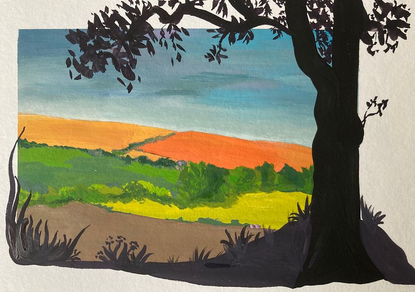 My project for course: Painting Atmospheric Landscapes with Gouache 2
