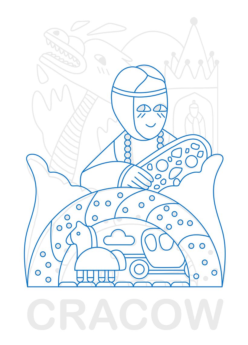2. Tracing the line drawing into vector.