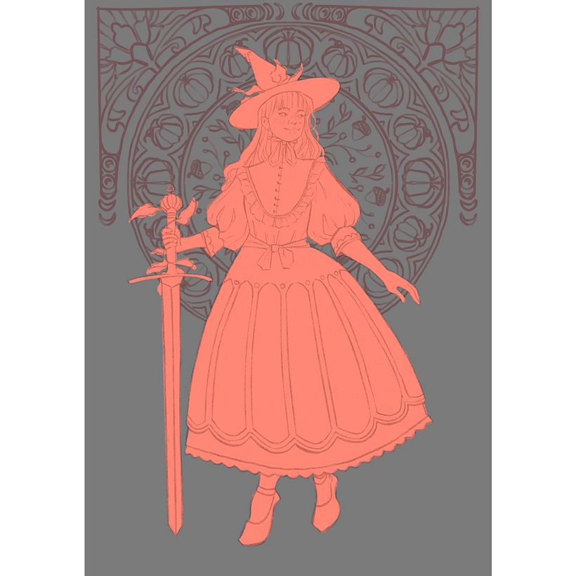 My project for course: Stylized Character Illustration: From Reference to Drawing 3