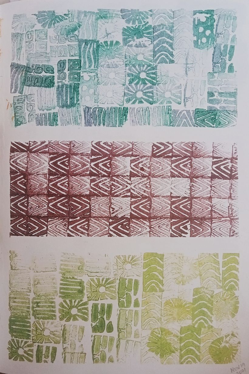 My project for course: Sketchbooking with Handmade Stamps 3