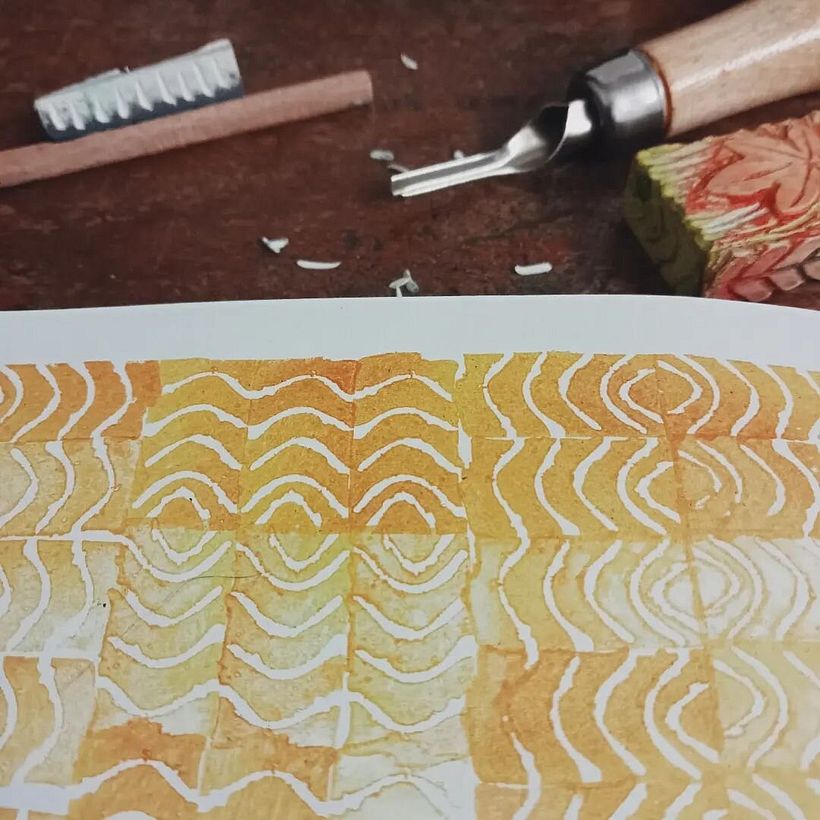 My project for course: Sketchbooking with Handmade Stamps 2