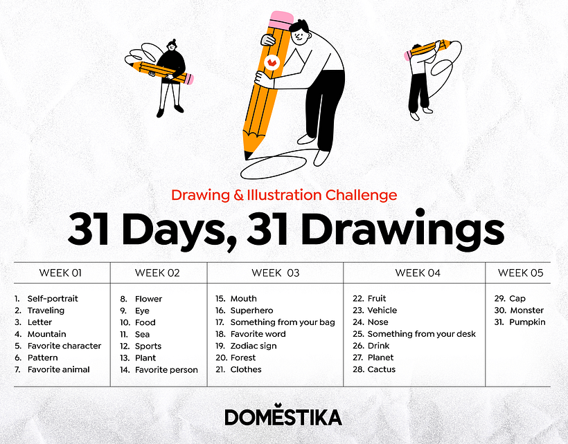 Daily Challenge Illustration Concepts: 31 days, 31 drawings.