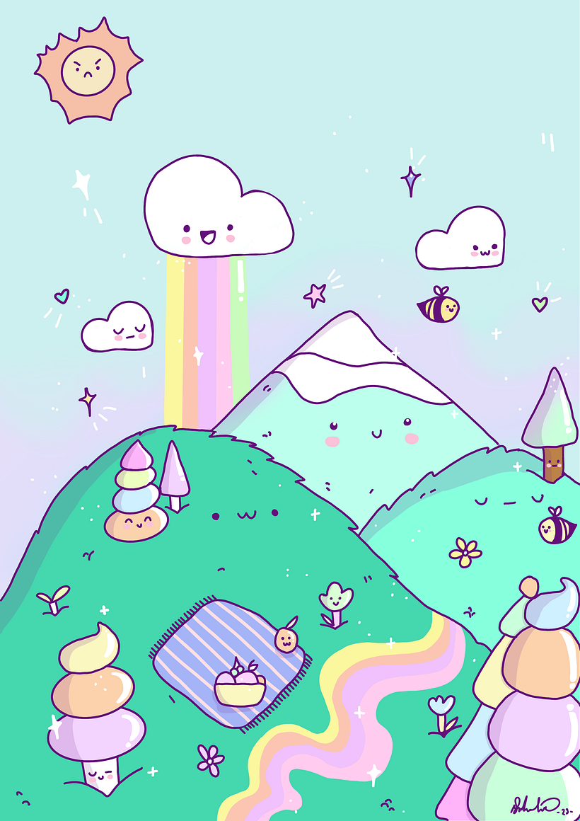 My project for course: Designing Kawaii Worlds: Spread Joy Through Illustration 4