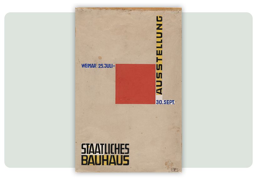 "Poster design (unrealized) for Bauhaus Exhibition", de Herbert Bayer